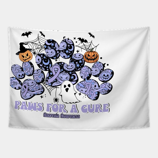 anorexia Awareness - paws for a cure halloween Tapestry by Gost