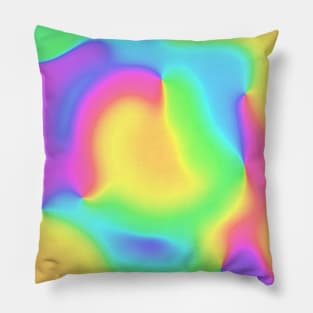 Bright and Beautiful Abstract Rainbow Gradient Design! Pillow