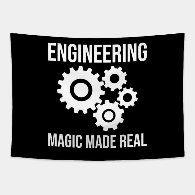 Engineer - Engineering Magic Made Real Tapestry by Kudostees