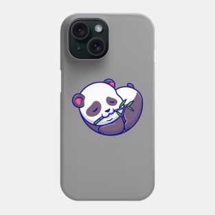 Cute Panda Sleeping And Eating Bamboo Cartoon Phone Case