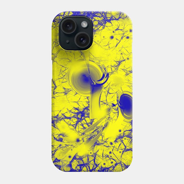 Storm brewing in alien blue and yellow Phone Case by hereswendy