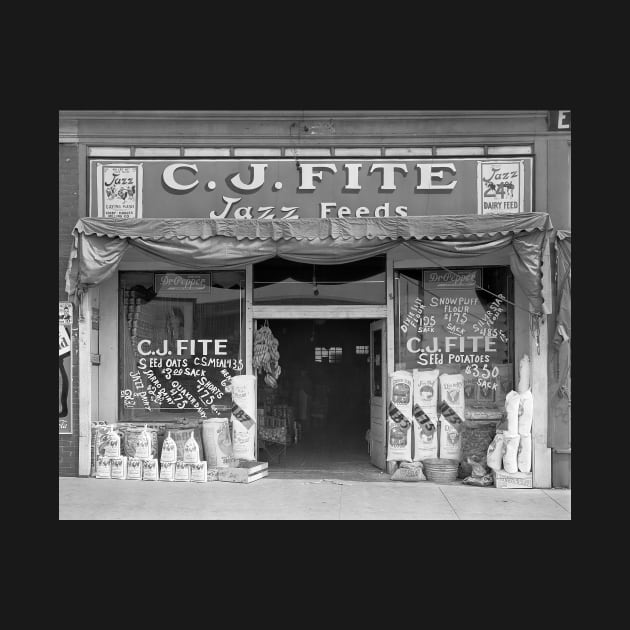 Small Town Feed Store, 1936. Vintage Photo by historyphoto