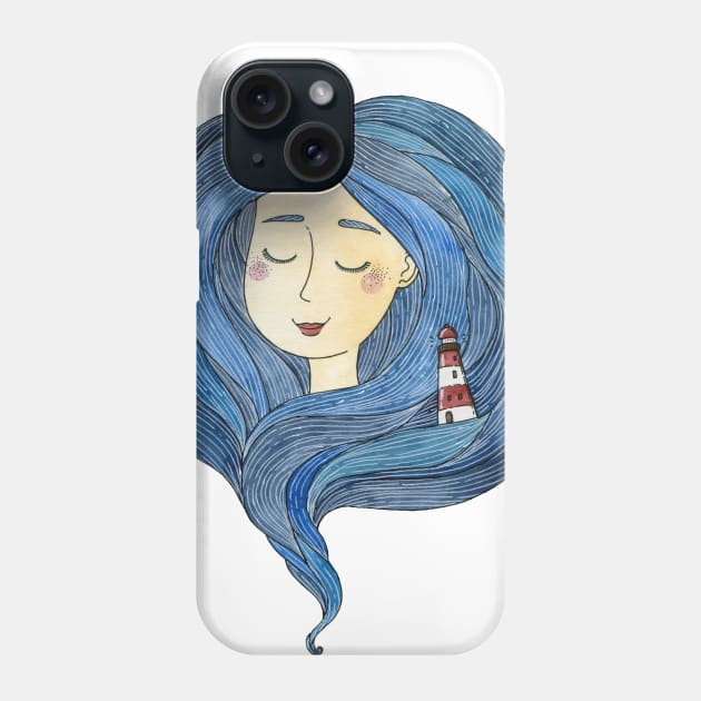 Sea hair Girl Phone Case by Tania Tania