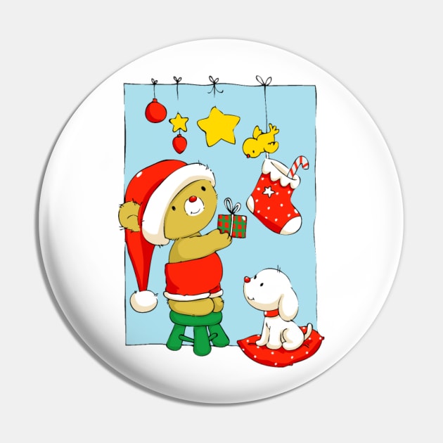 Christmas Bear Pin by D3monic