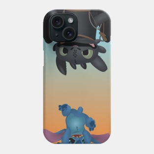 Stitch and Toothless Phone Case