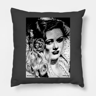 Retro 1940's hairstyle Pillow