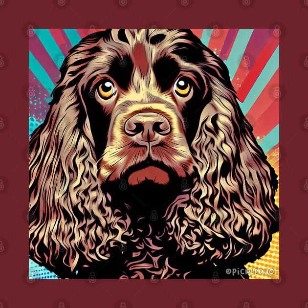 Chocolate Spaniel Pop Art by Sketchy