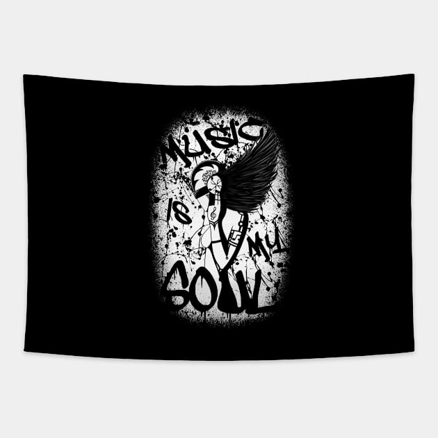 Music Is My Soul Tapestry by ProxishDesigns