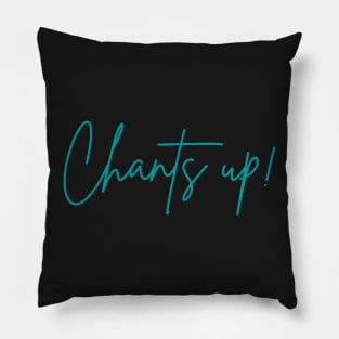 Chants Up! Coastal Carolina University cursive trendy cute Pillow