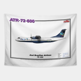 Avions de Transport Régional 72-600 - Azul Brazilian Airlines (Art Print) Tapestry