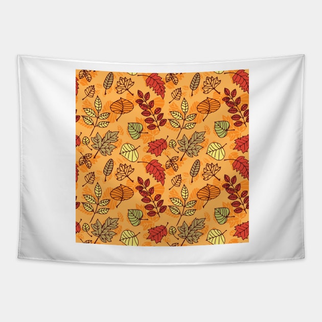 Autumn pattern Tapestry by katerinamk