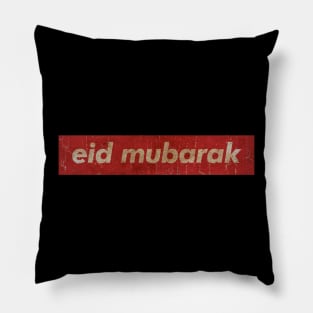 EID MUBARAK - SIMPLE RED VINTAGE Pillow