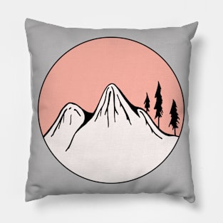 Mountains Sketch V18 Pillow