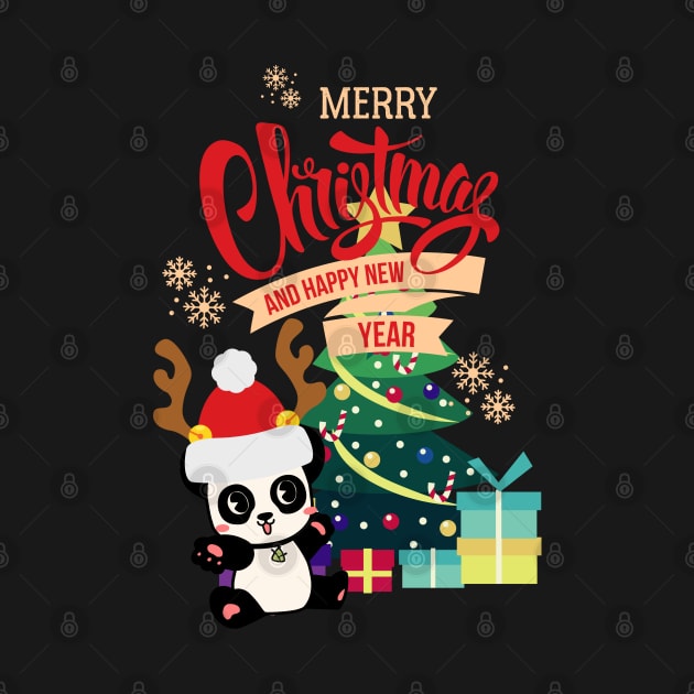 Cute Happy Panda Receives Many Christmas Gifts by Suga Collection