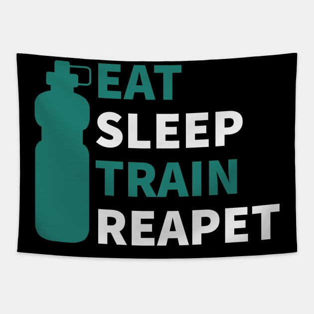 Eat sleep Tapestry by TS Studio