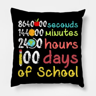 100 Days Of School Second Minute Hours Teacher Student s Pillow