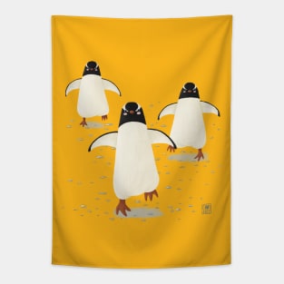 Running penguins Tapestry