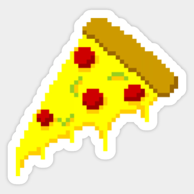 Pizza Pixel Pizza Pixel Food Sticker Teepublic