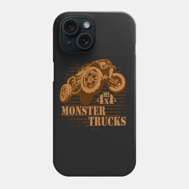 Monster Truck 4x4 Off Road Phone Case by RadStar