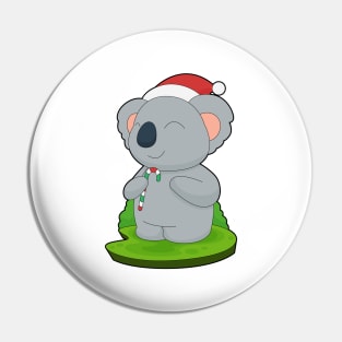 Koala Christmas Candy cane Pin