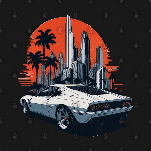 Street Car Miami City T-shirt Design by Ghori Arts