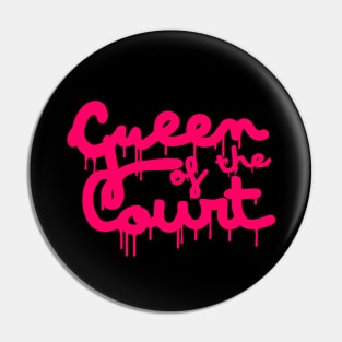 Basketball Lover Queen Of The Court Drip Pin