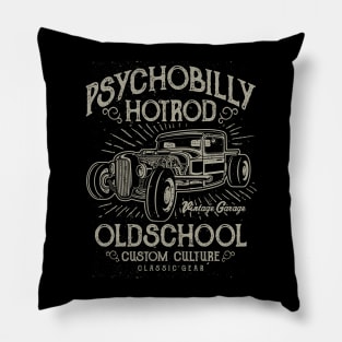 Psychobilly Hot Rod Old School Custom Culture Classic Car Pillow