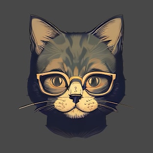 Cool cat with glasses. For feline, cat lovers. T-Shirt