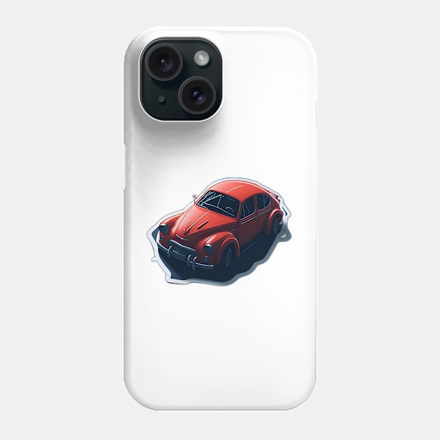 sticker style old red car Phone Case by emofix