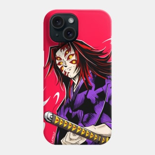 kokushibo the moon demon in kimetsu no yaiba anime in shone art wallpaper Phone Case