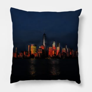 A view on Lower Manhattan Pillow