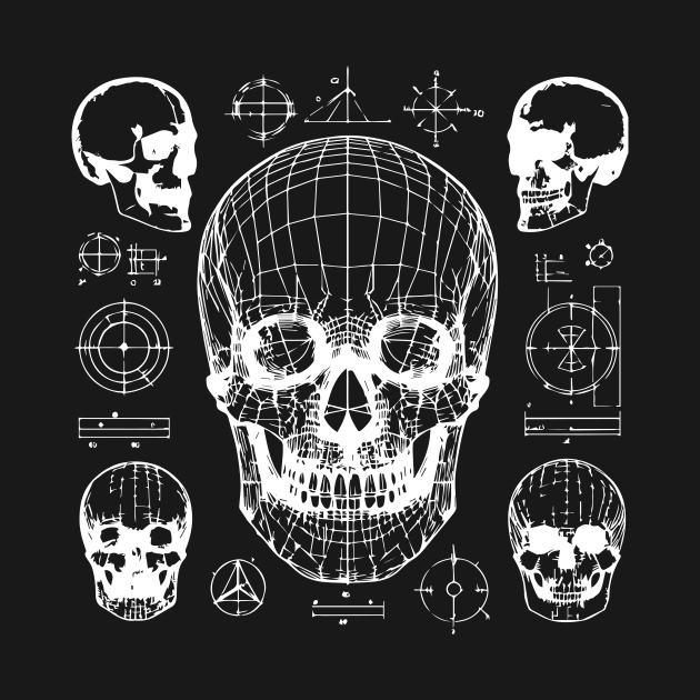 futuristic skull by lkn