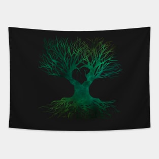 Green Magic Tree Of The World Tapestry
