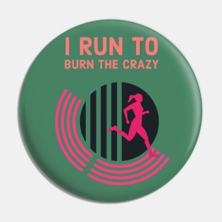 Fasbytes Women Runner I run To Burn Off the Crazy Typography Black Pink Pin