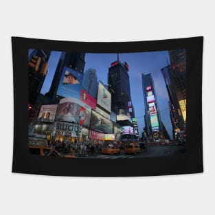 The lights of Times Square at twilight, NYC Tapestry