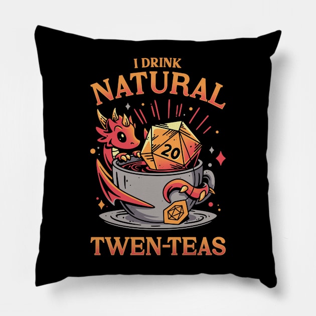 D20 Tea Time - Roleplayer Drink Pillow by Snouleaf