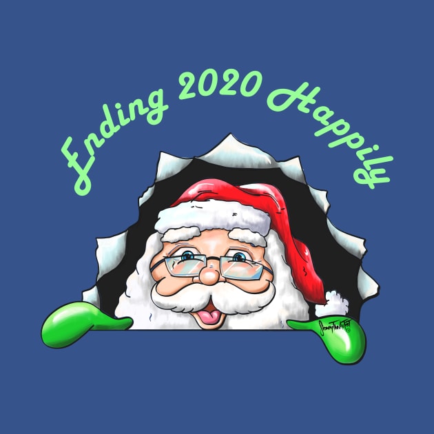 Santa Claus End 2020 happily 3D gift by SidneyTees