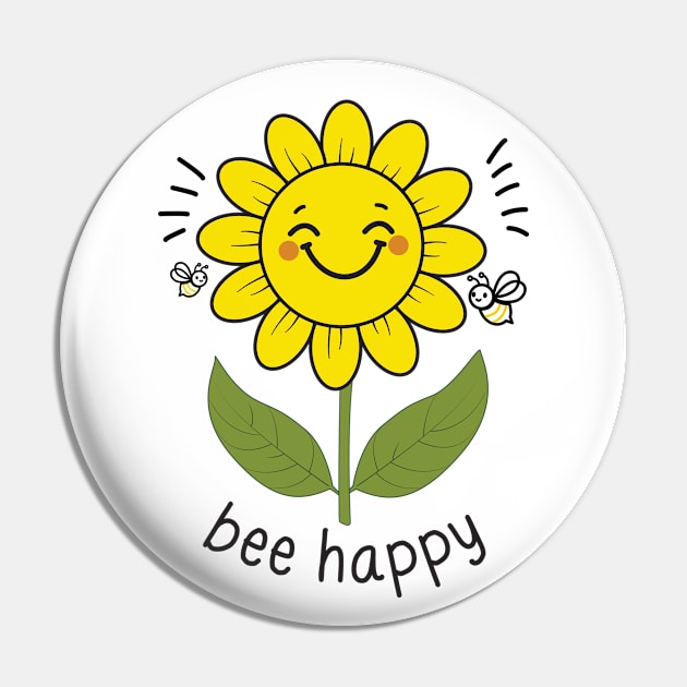 Bee Happy Pin by Alison Clews