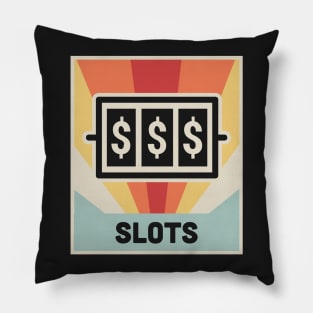 Vintage Style Slot Machine Design Pillow