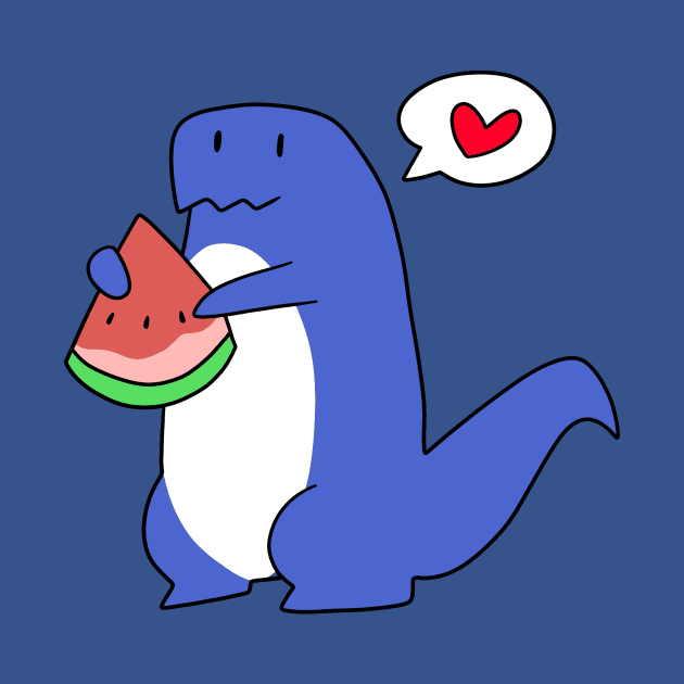 Dinosaur Love Watermelon by saradaboru