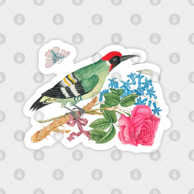 Bird With Flower Magnet by Mako Design 