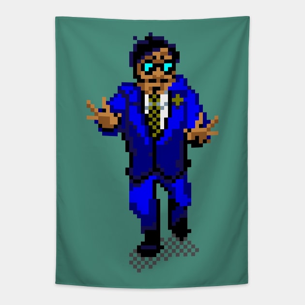 8-Bit Mr. Lobo Tapestry by OSI 74