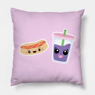 Hot Dog & Boba Bubble Tea Pillow