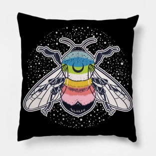 Queer Bee Proud LGBT Gay Pride Flag Pillow