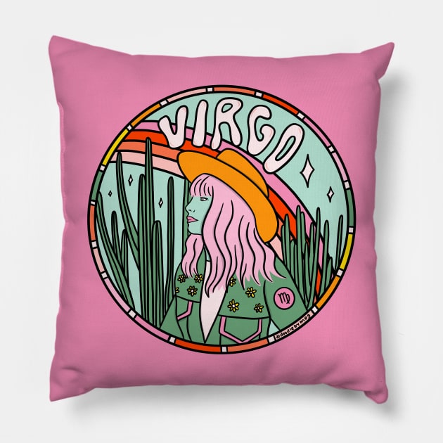 Virgo Cowgirl Pillow by Doodle by Meg