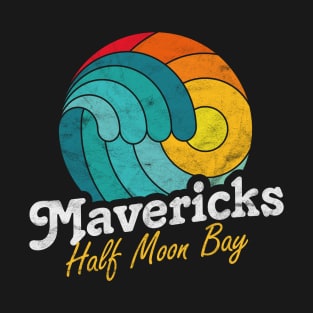 Mavericks Half Moon Bay California Surfing Surf Sunset Wave T-Shirt