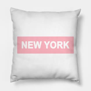 Pink New York Pillow