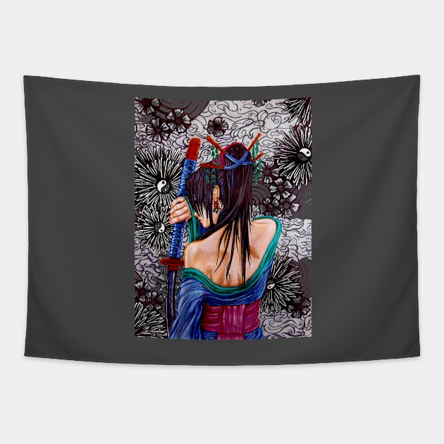 Samuraia Tapestry by INKmagineandCreate