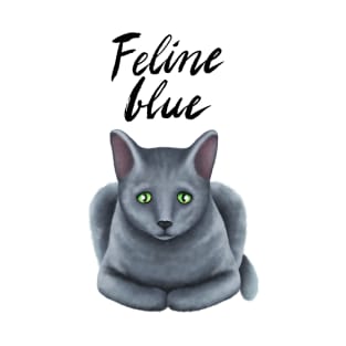 Feline blue T-Shirt