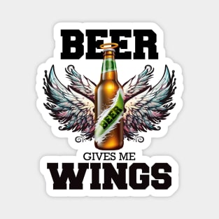 Beer give me Wings Version 1 wing Magnet